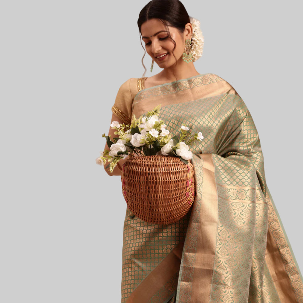  Semi Silk Jacquard Sraees