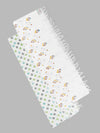 White Print Bath Towel 4092 (2 PCs Pack)