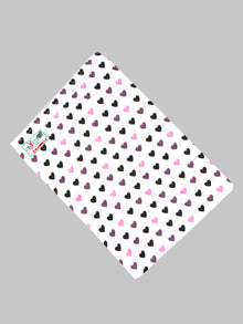  Cotton White Print Bath Towel NO756 (2 PCs Pack)