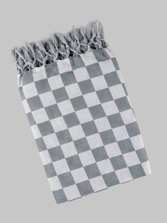 Twin Plus Checked Cotton Bath Towel Colour