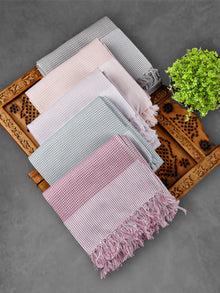  Premium Cotton Soft Feel Checked Colour Bath Towel 1054
