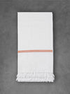 Premium Cotton Soft Feel White with Small Border Bath Towel 1046