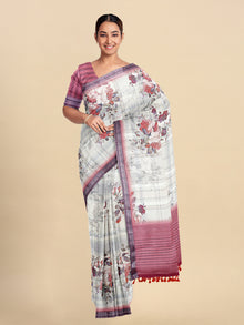  Semi Cotton Sandal & Pink Colour Printed Saree CPS23