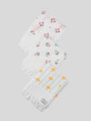 White Print Bath Towel 4092 (2 PCs Pack)