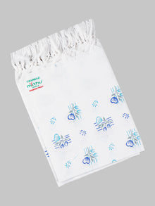  Diamont Print Cotton White Bath Towel