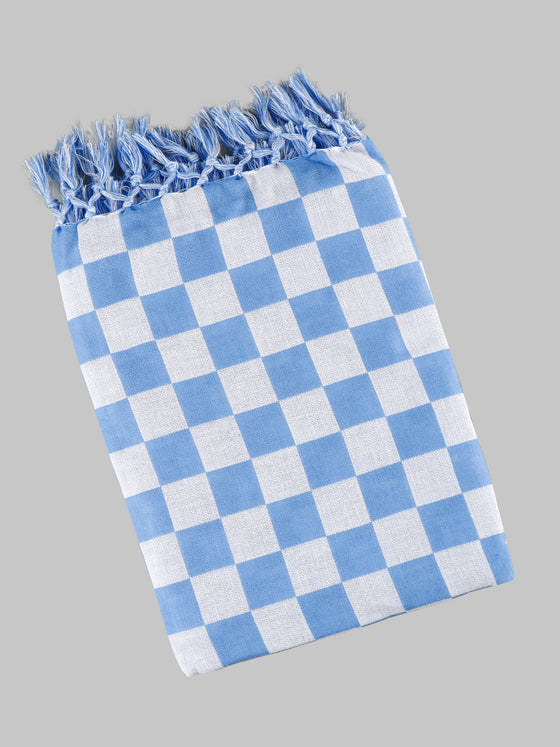 Twin Plus Checked Cotton Bath Towel Colour