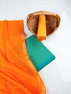 Pure Cotton Yarn Stripe Green Dress Material DM81