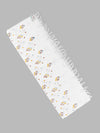 White Print Bath Towel 4092 (2 PCs Pack)