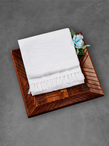  100% Cotton Signature Waffle Design White Bath Towel 1050