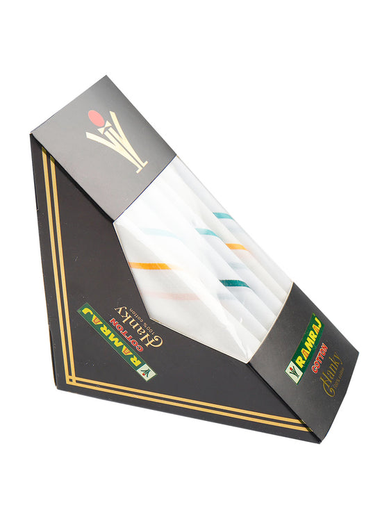 Cotton White Hand Kerchief 6698 (6 in 1)