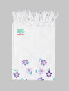 Diamont Print Cotton White Bath Towel
