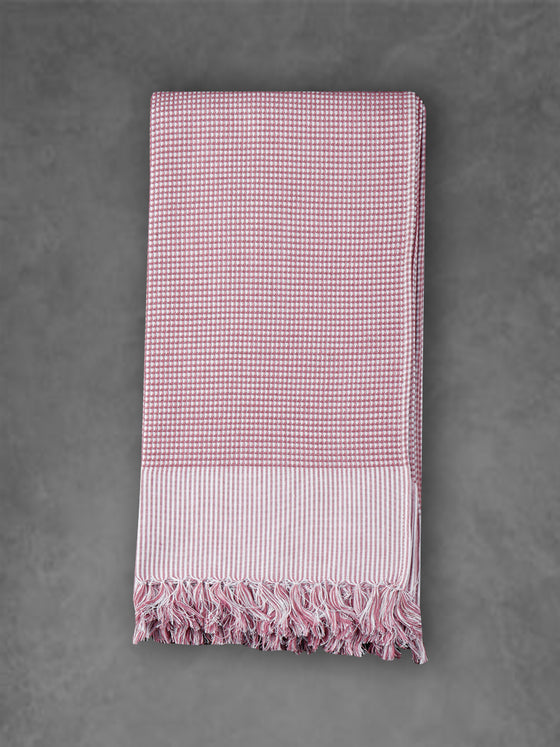 Premium Cotton Soft Feel Checked Colour Bath Towel 1054