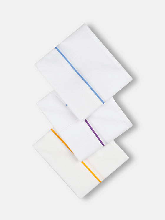 Cotton White Hand Kerchief 6698 (3 in 1)
