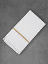 Premium Cotton Soft Feel White with Small Border Bath Towel 1046