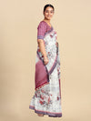 Semi Cotton Sandal & Pink Colour Printed Saree CPS23