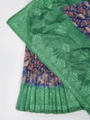 Semi Raw Silk Navy and Sandal Colour Flower Design Printed Saree SRS16