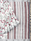 Semi Cotton Grey Flower Printed Saree CPS25