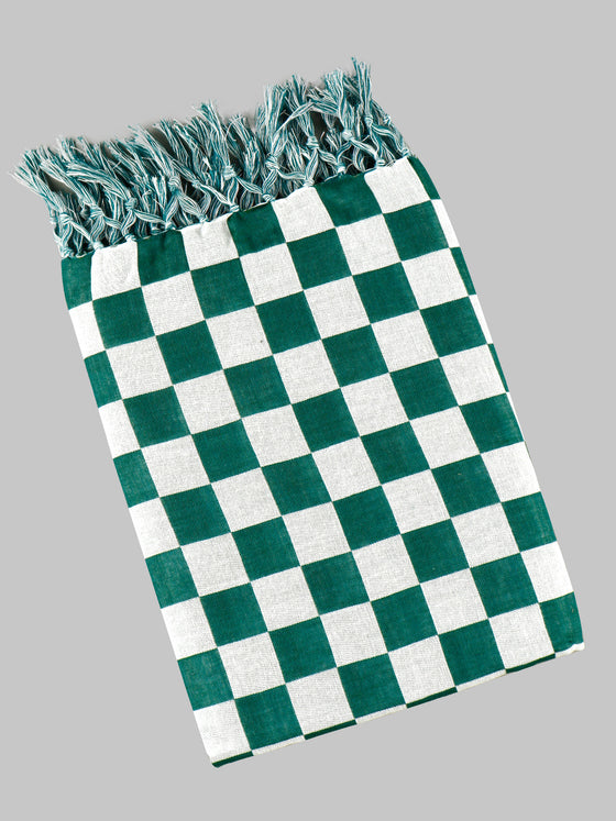 Twin Plus Checked Cotton Bath Towel Colour