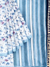 Semi Cotton Blue & Silver Colour Printed Saree CPS28