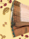 Womens Semi Silk All Over Designed Sandal Saree with Green Zari Border SS24