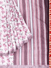 Semi Cotton White & Pink Colour Flower Printed Saree CPS35