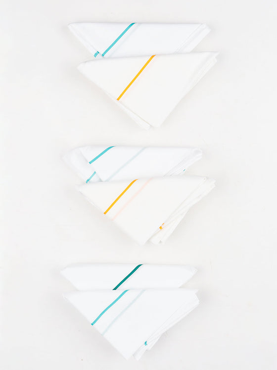 Cotton White Hand Kerchief 6698 (6 in 1)