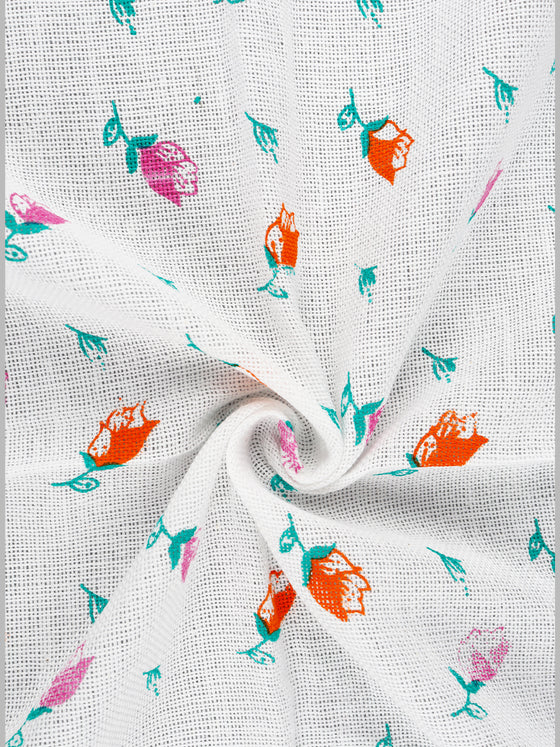 White Print Bath Towel 4092 (2 PCs Pack)