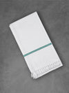 Premium Cotton Soft Feel White with Small Border Bath Towel 1046