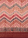 Green with Brown Semi Tussar Printed Saree STP08
