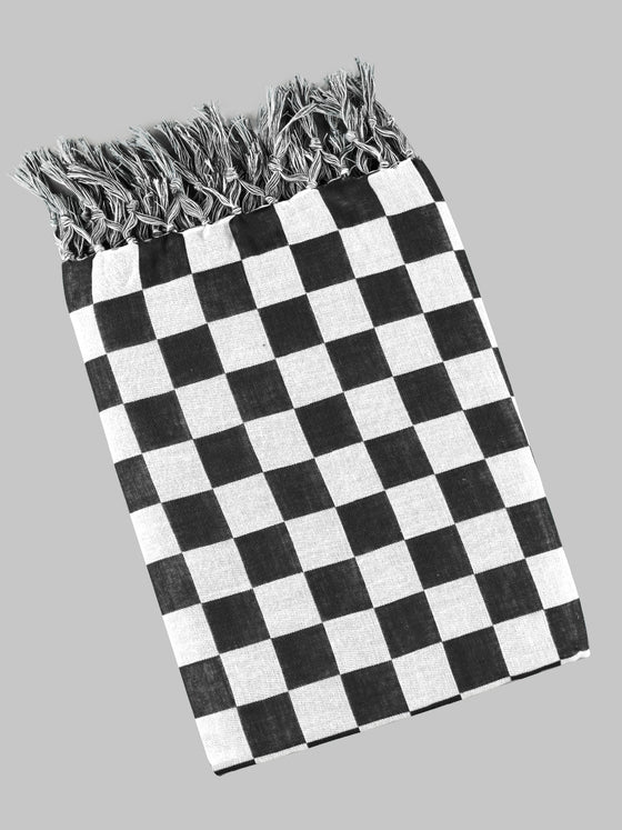Twin Plus Checked Cotton Bath Towel Colour