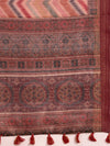 Green with Brown Semi Tussar Printed Saree STP08