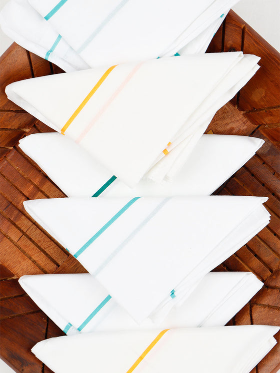 Cotton White Hand Kerchief 6698 (6 in 1)