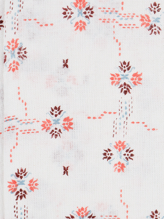 White Print Bath Towel 4092 (2 PCs Pack)