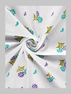 Super Fine Cotton White Print Bath Towel