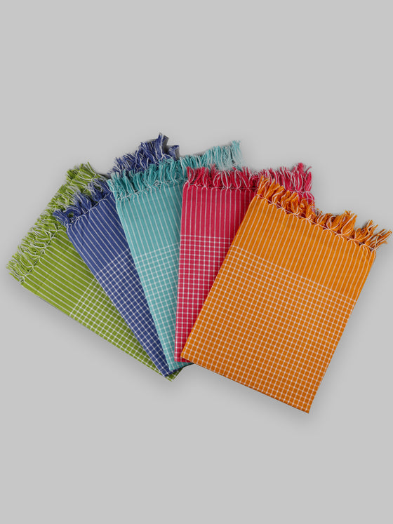 Hero Checks Towel Colour (2 PCs Pack)