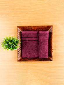  Premium Soft & Absorbent Maroon Terry Hand Towel HC2