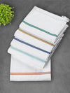Premium Cotton Soft Feel White with Small Border Bath Towel 1046
