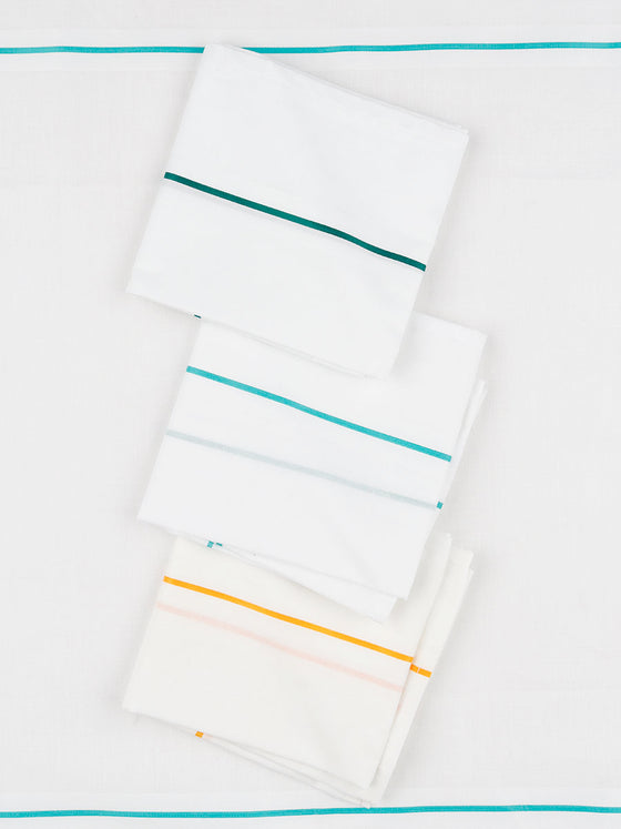 Cotton White Hand Kerchief 6698 (6 in 1)