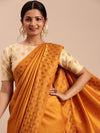 Womens Bhagalpuri Jute Saree Mustard ST59