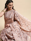 Elegant Dola Silk Pink Digital Print with Jari Border Sarees DS06