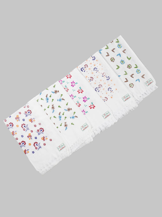 Cool Touch Napkin Print Cotton Towel (4 PCs Pack)