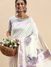 Kerala Cream Saree with Zari Border KS79