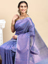Stylish Violet & Pink Semi Kora Cotton Saree SK84