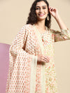 Beautiful Sandal with Green Printed & Embroidered Kurti Set PKS08