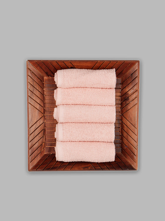 Premium Soft & Absorbent Peach Terry Face Towel FC7 ( Pack of 5 )