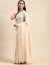 Elagent Bhagalpuri Jute Flower Printed Sandal Saree BJS47