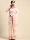 Elagent Bhagalpuri Jute Flower Printed Sandal Saree BJS44