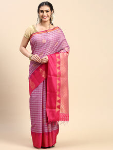  Stylish Navy & Pink Semi Kora Cotton Saree with Contrast Pallu SK82