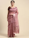 Elegant Semi Linen Digital Print Pale Pink & Sandal Saree SL63