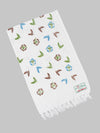 Cool Touch Napkin Print Cotton Towel (4 PCs Pack)